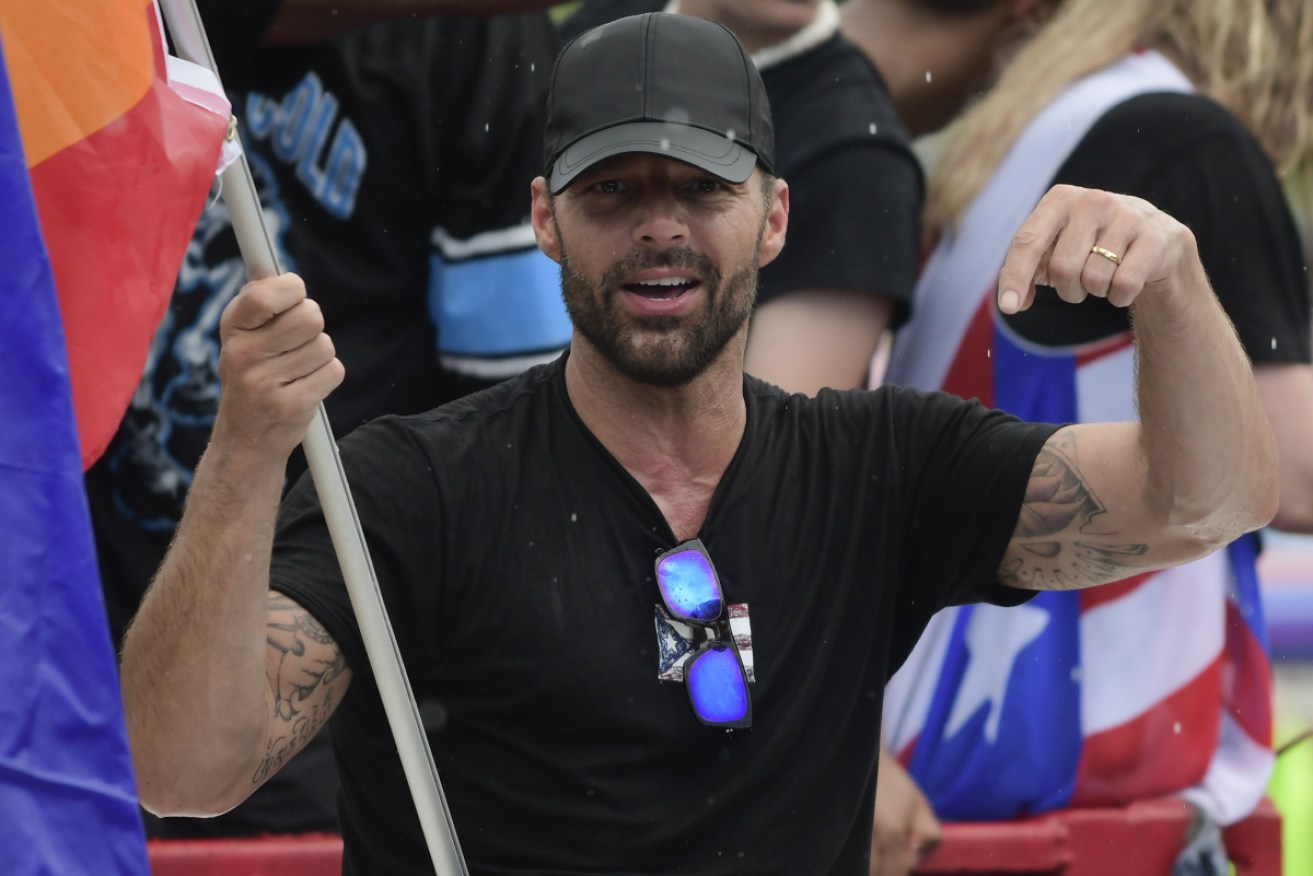 Puerto Rican singer Ricky Martin has joined a massive protest demanding the resignation of governor Ricardo Rossello.