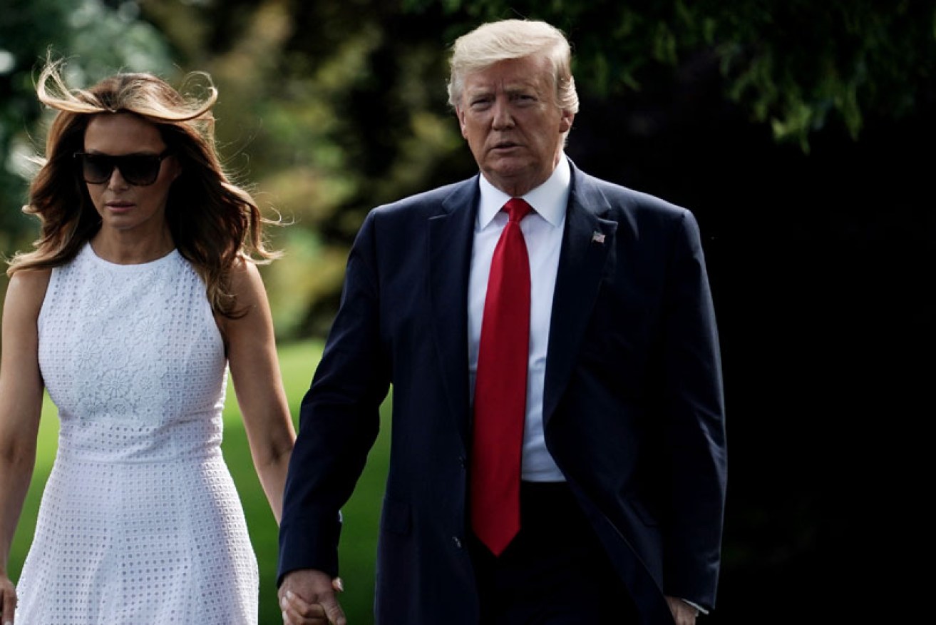 Melania and Donald Trump at the White House on June 18.
