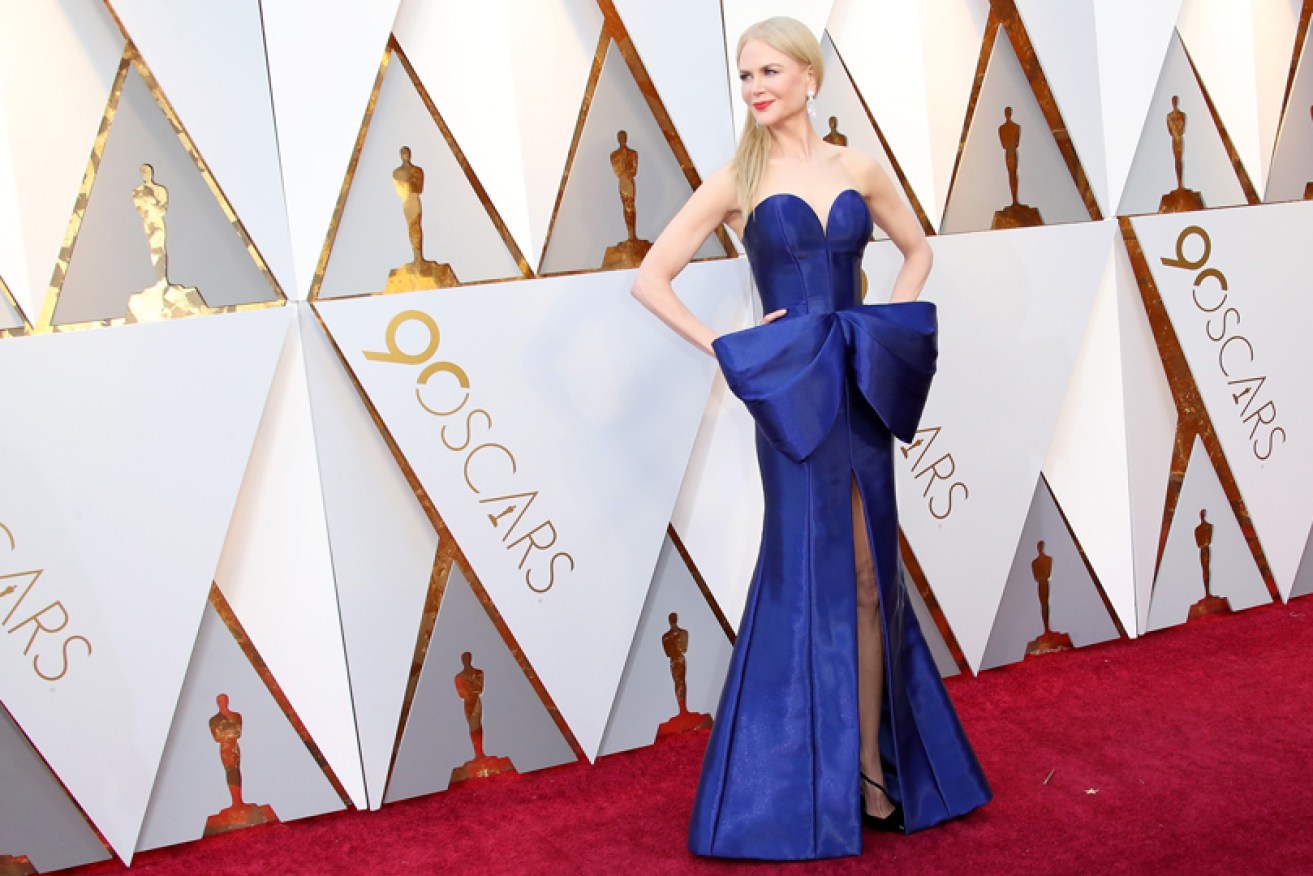 Nicole Kidman at the 2018 Academy Awards in the Armani Prive gown she calls a special favourite.