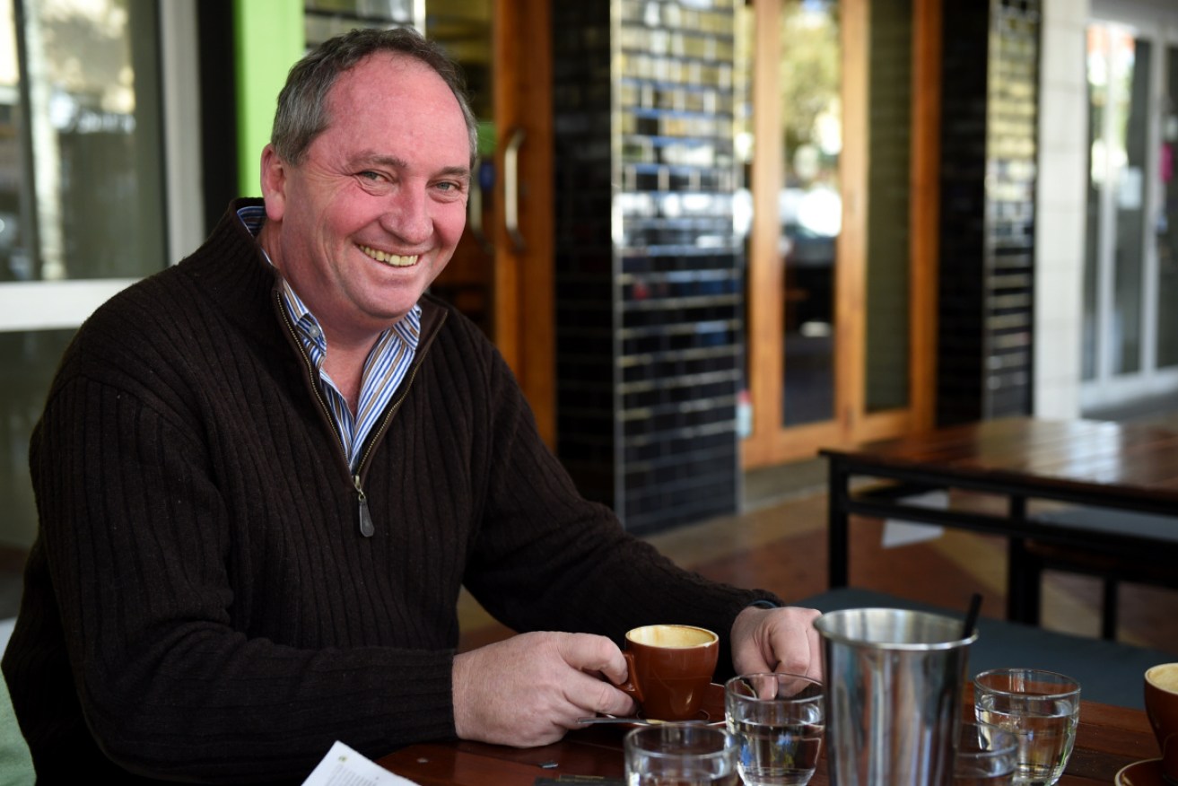 Barnaby Joyce says having a coffee at the end of the month is a treat. 