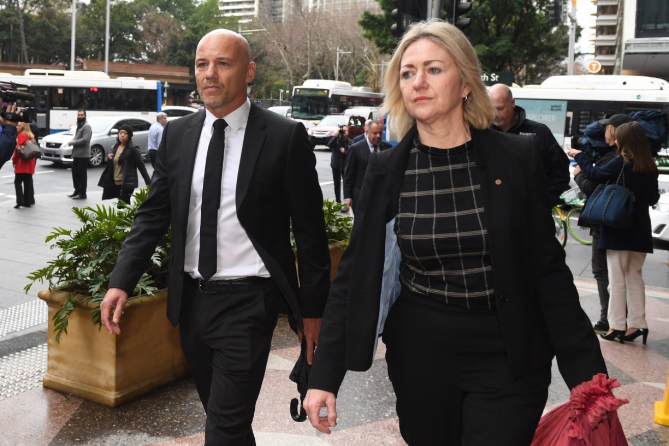Gary Jubelin arrives at court with his lawyer, Margaret Cunneen.