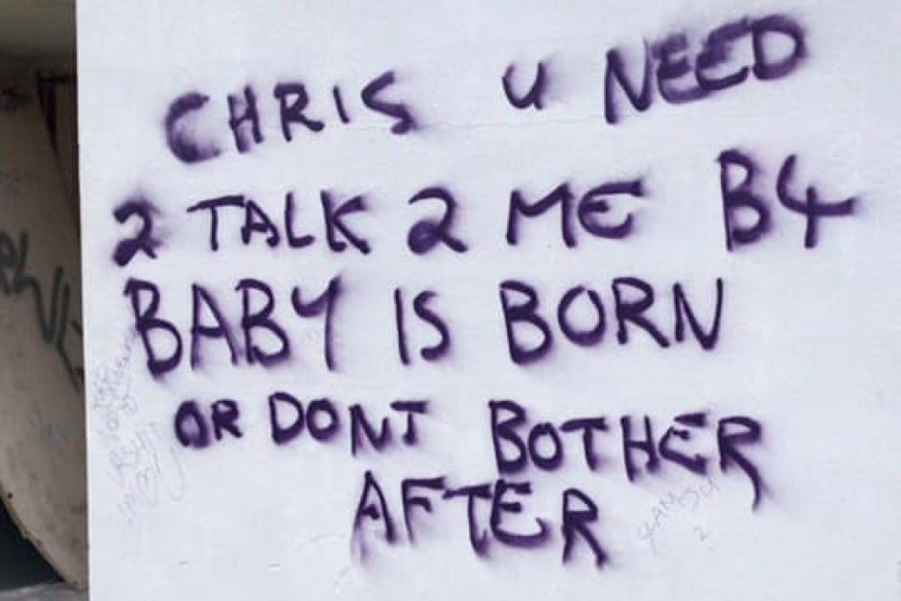 The messages to Chris were found near Frankston's foreshore.

