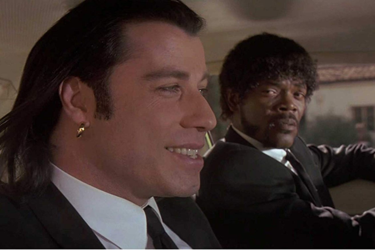 Drive by: John Travolta and Samuel L Jackson in Quentin Tarantino's masterpiece <i>Pulp Fiction.</i>