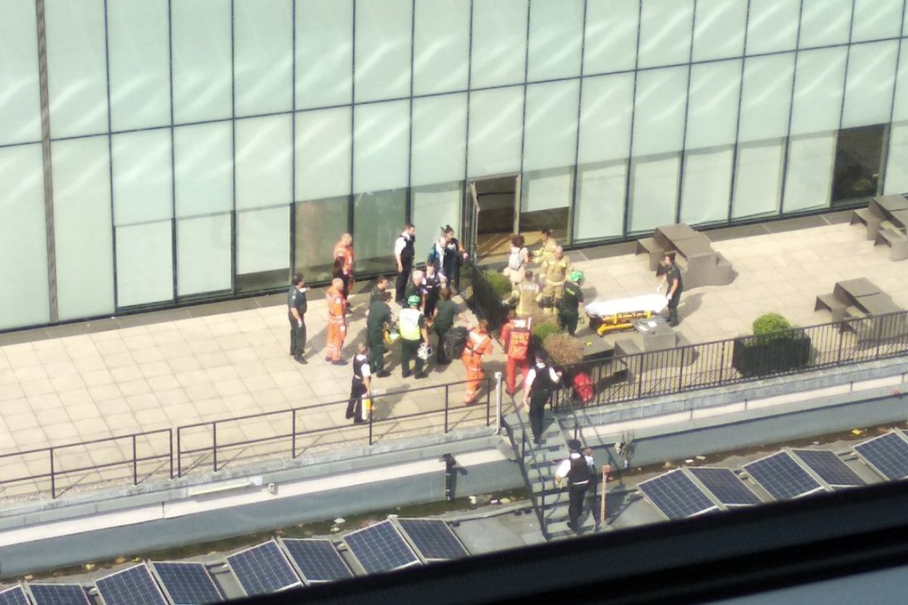 Emergency crews attended the scene at the Tate Modern. 