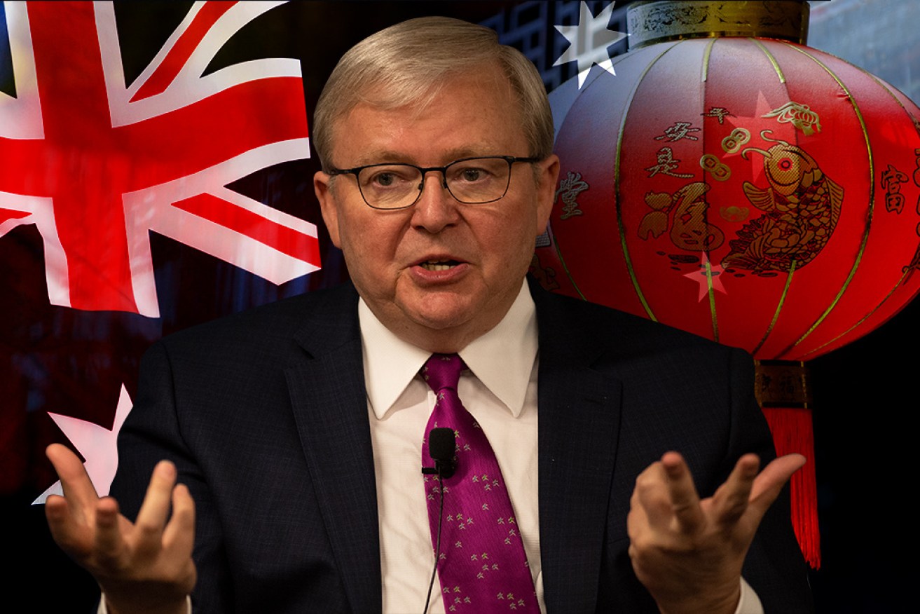Former PM Kevin Rudd said Australia does not have an effective China strategy. 