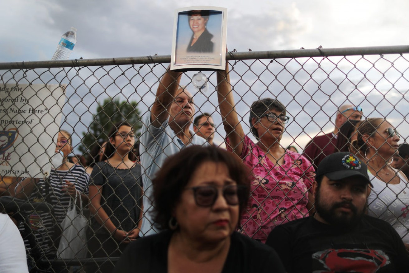 A photo (top) of Elsa Mendoza Marquez, a Mexican school teacher from Ciudad Juarez who was killed in the shooting.