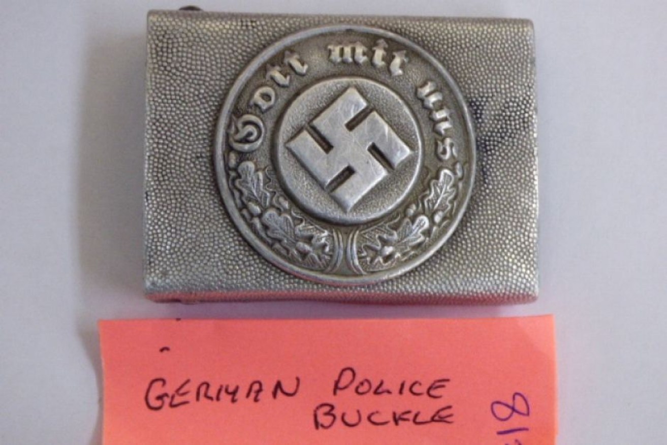 This badge was purportedly worn by a Nazi police officer. 