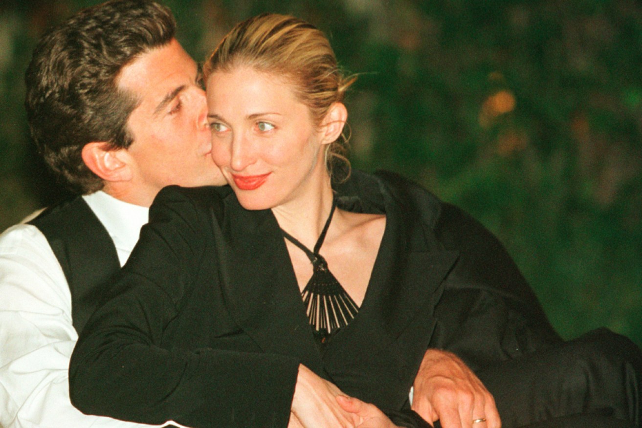 John F Kennedy Jr and wife Carolyn Bessette at the 1999 White House Correspendents' dinner in Washington.