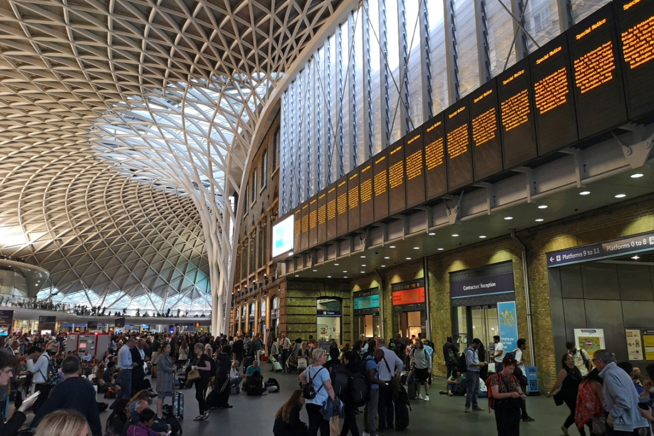 Hundreds of passengers were left stranded after trains were suspended in and out of Kings Cross station in London.