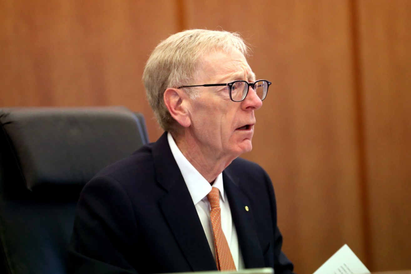 Kenneth Hayne makes his opening remarks to the banking royal commission on August 6, 2018 in Melbourne.