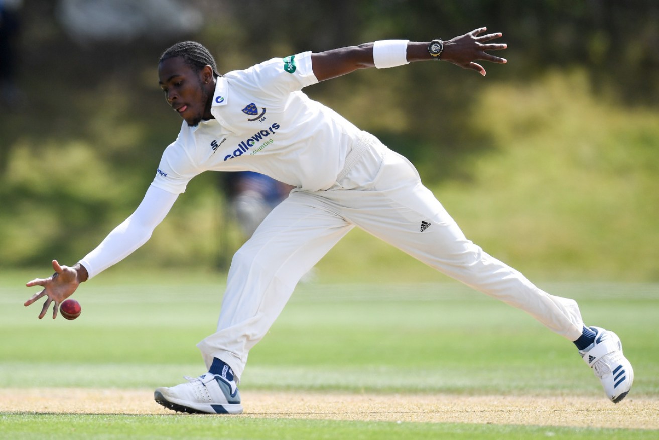 Jofra Archer got some game time in the Sussex v Gloucestershire match on the weekend. 