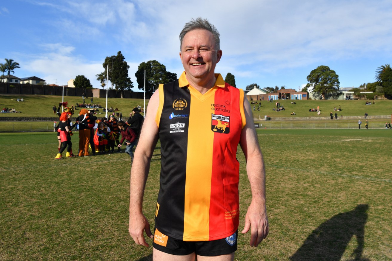 Anthony Albanese took "The Daggy Dad'' to new heights on Sunday in support of a good cause.