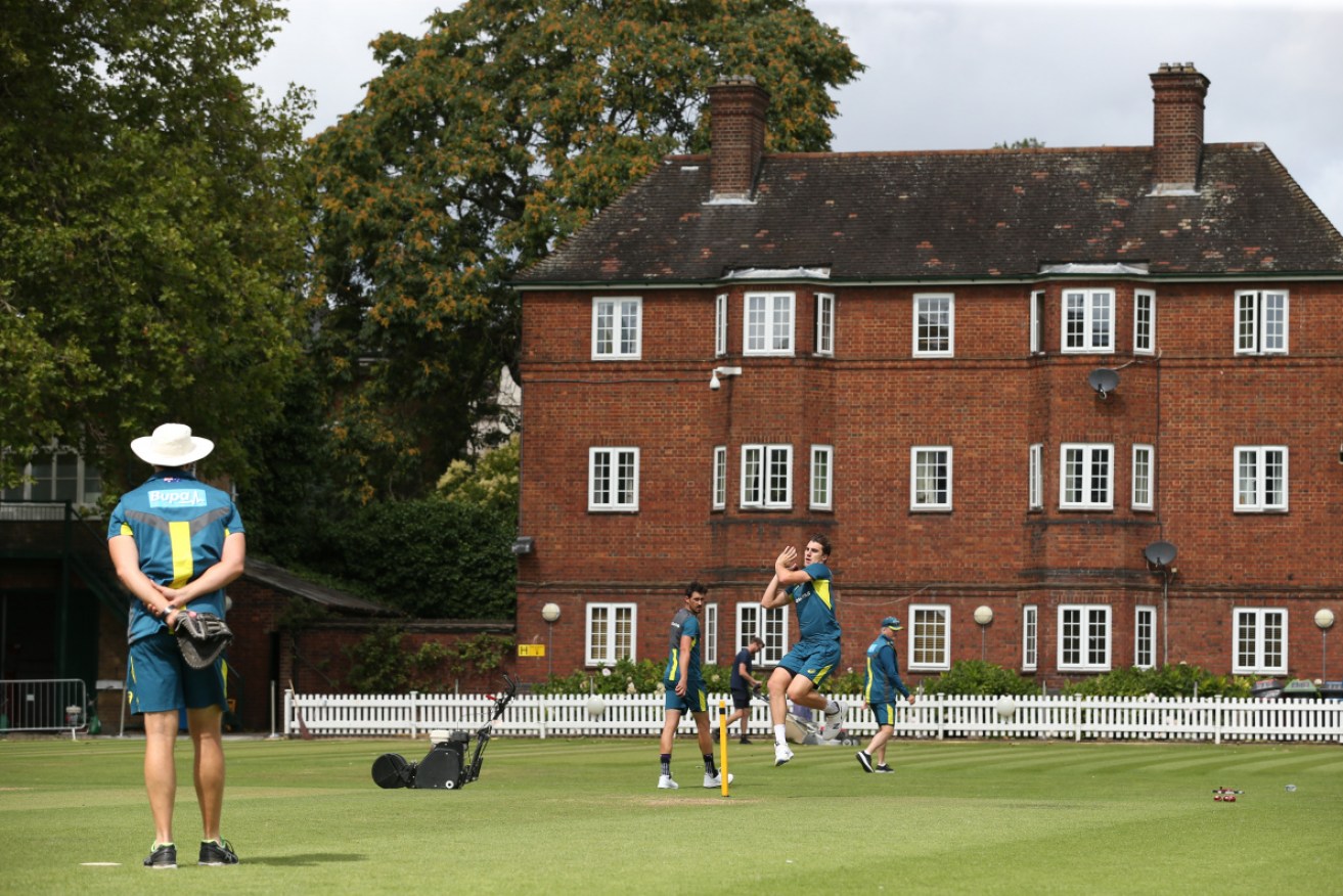 Australian paceman Pat Cummins during a nets session at Lords on Sunday. 