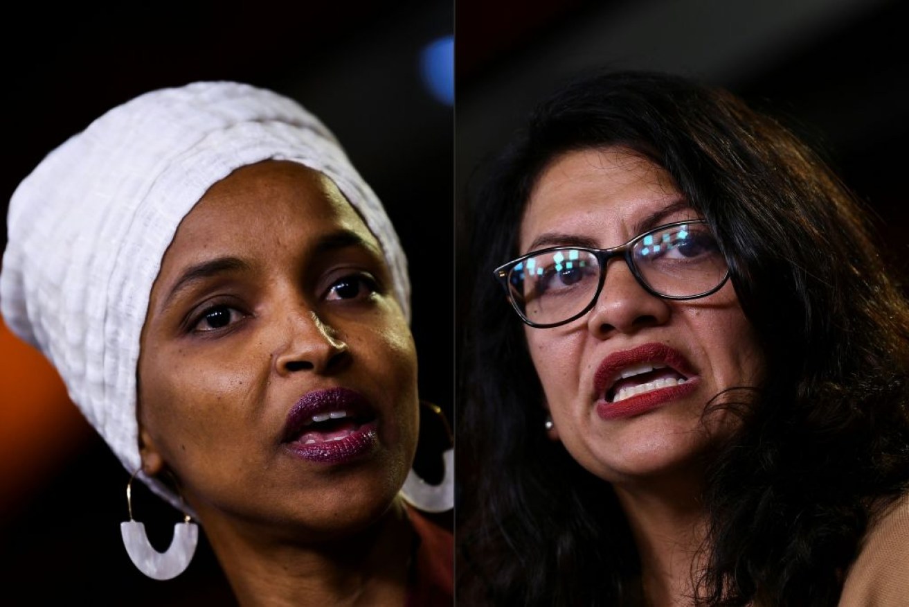 Democrat US Representatives Ilhan Abdullahi Omar (L) and Rashida Tlaib have been barred from entering Israel. 