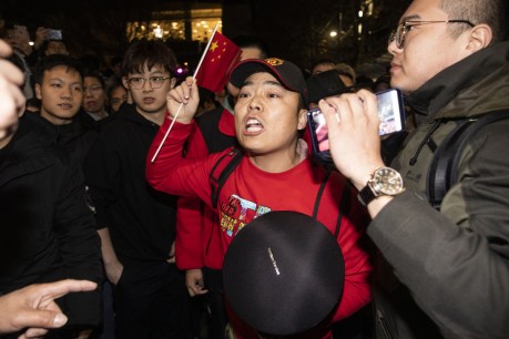 Hong Kong tensions flare at Melbourne protest