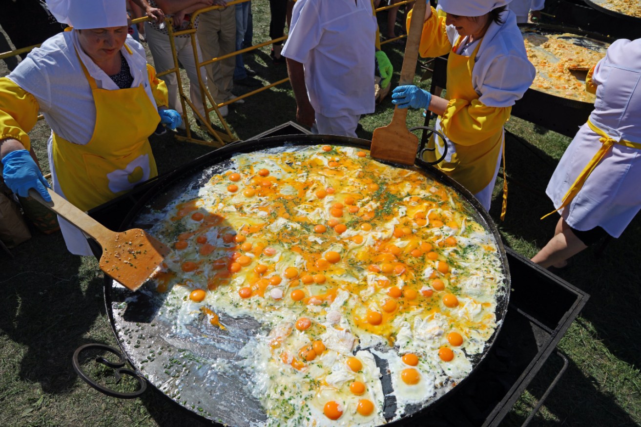 Eating this many eggs for breakfast isn't a good idea  in terms of portion control. Otherwise, with half an eye on common sense, go for it. 