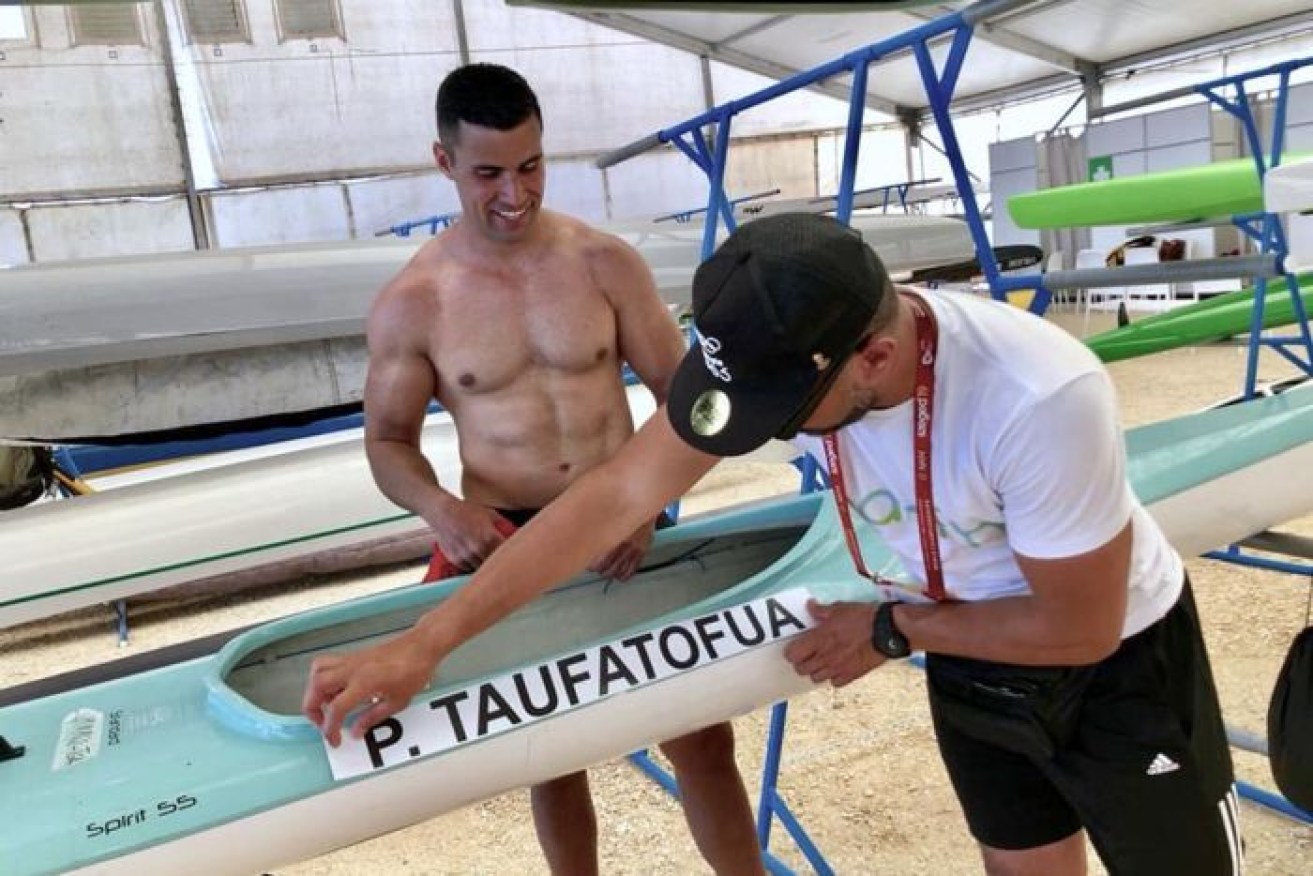 Taufatofua's first sprint kayak race was at the 2019 World Championships in Szeged, Hungary.