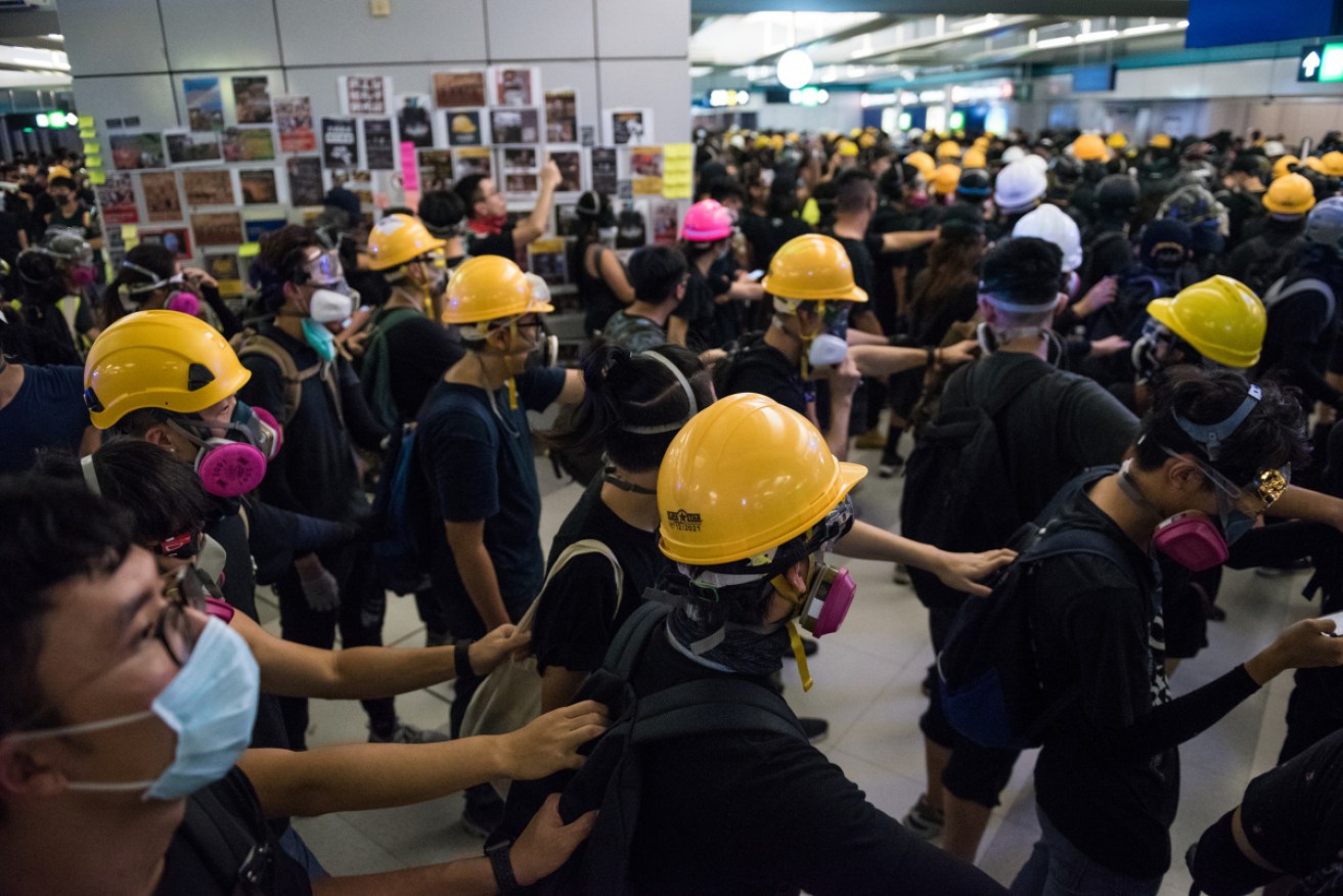 The protests in Hong Kong have been running across the city for months.