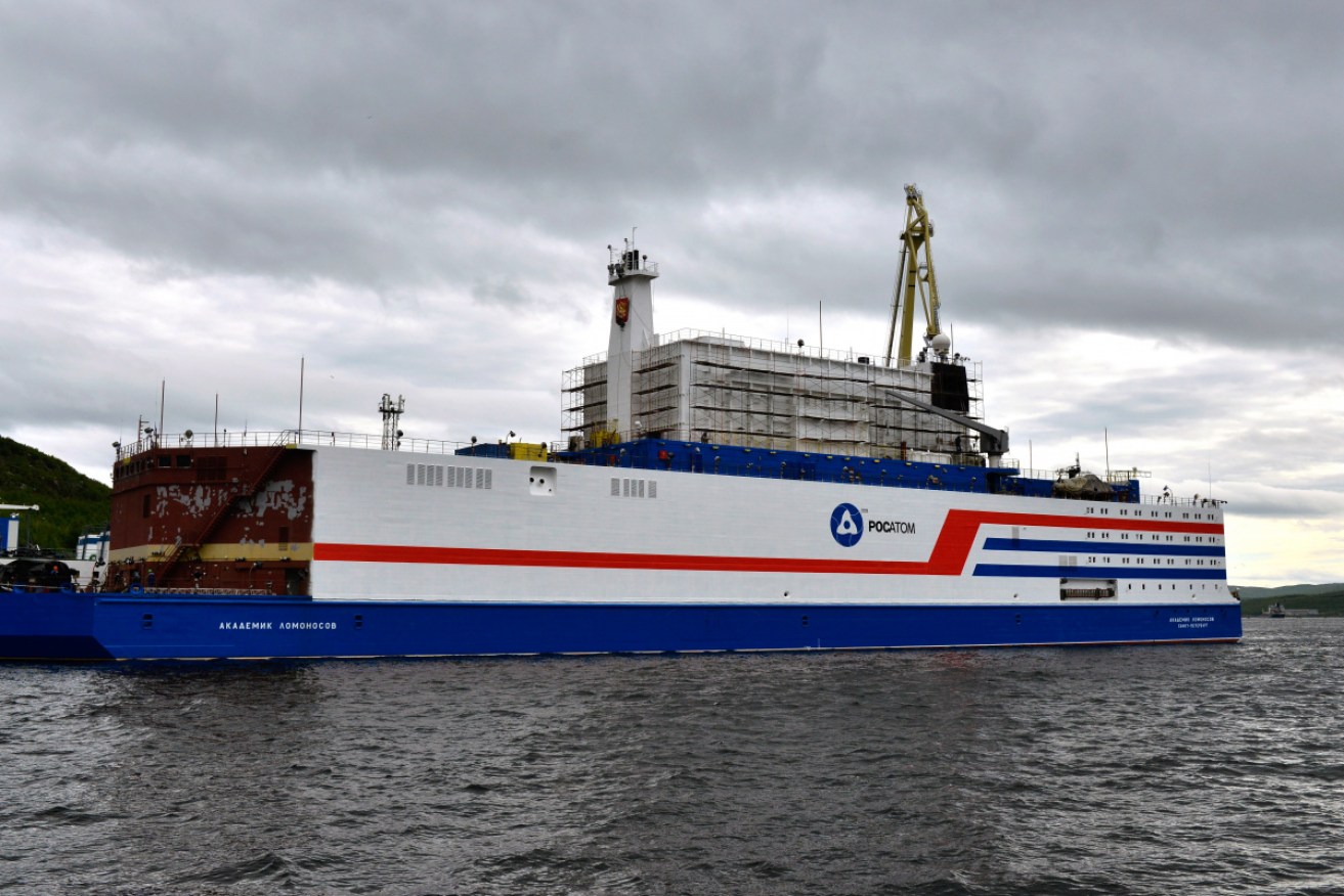 Russia's first floating nuclear power plant has sparked environmental concerns after setting sail.