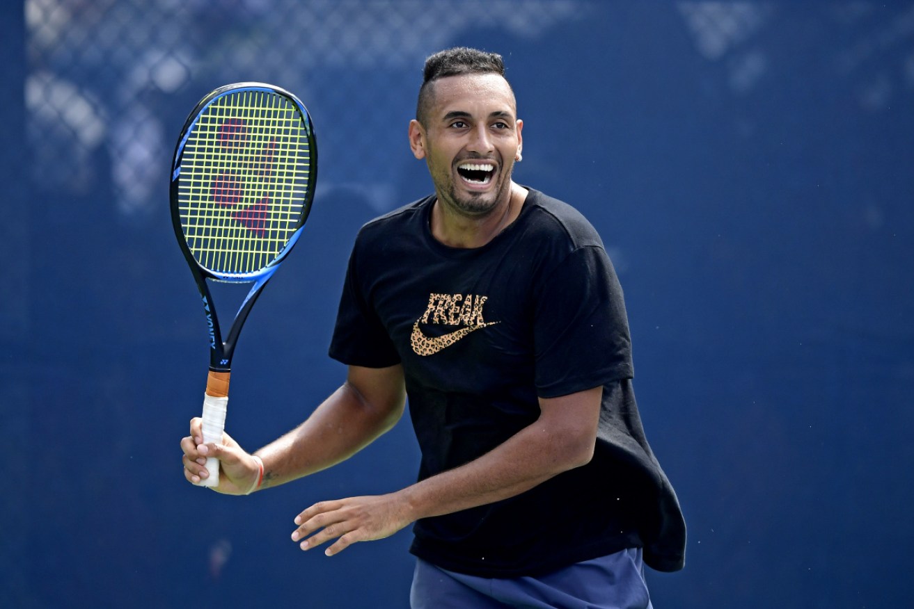 Nick Kyrgios training in New York last year. 