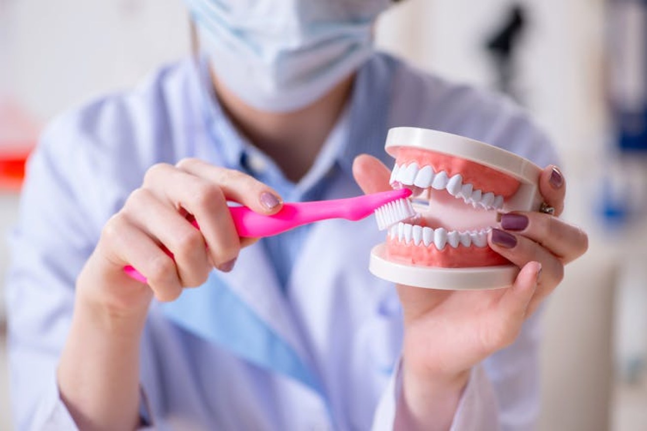 Teeth cleaning at the dentist can remove plaque that regular brushing and flossing can’t.