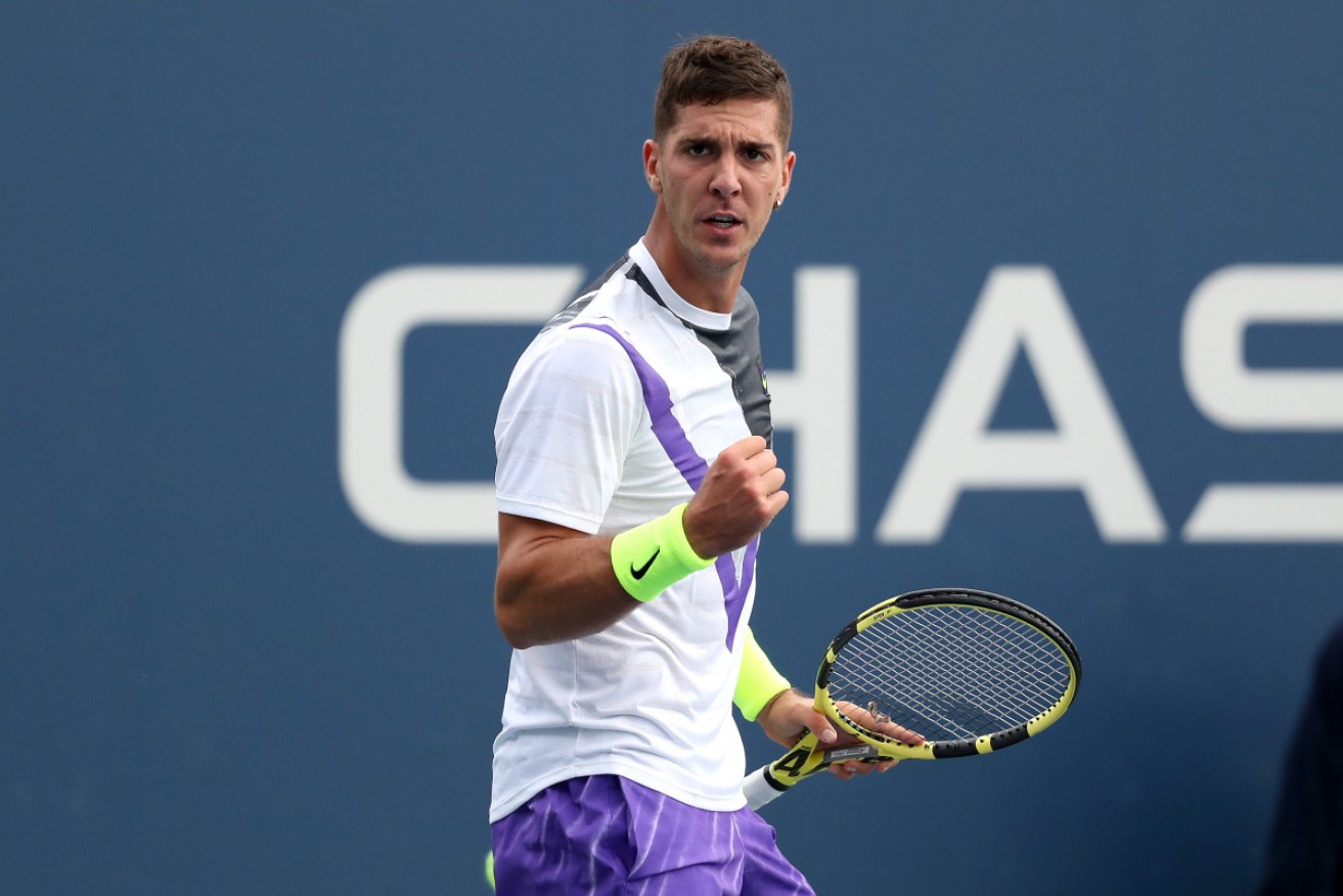 Thanasi Kokkinakis aches to face Novak Djokovic, but first he must get past Kamil Majchrzak. <i>Photo: Getty</i>