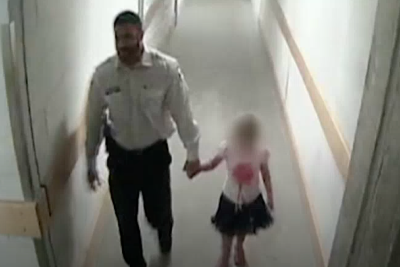 CCTV vision shows Mohammad Hassan Al Bayati taking a three year old girl from a western Sydney shopping centre.