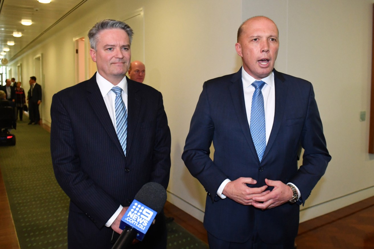 The flights were booked so that Peter Dutton and Mathias Cormann could attend swearing-in ceremonies.