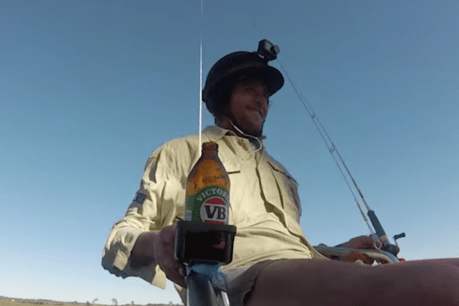 Video of man fishing while dangling from drone under investigation by CASA