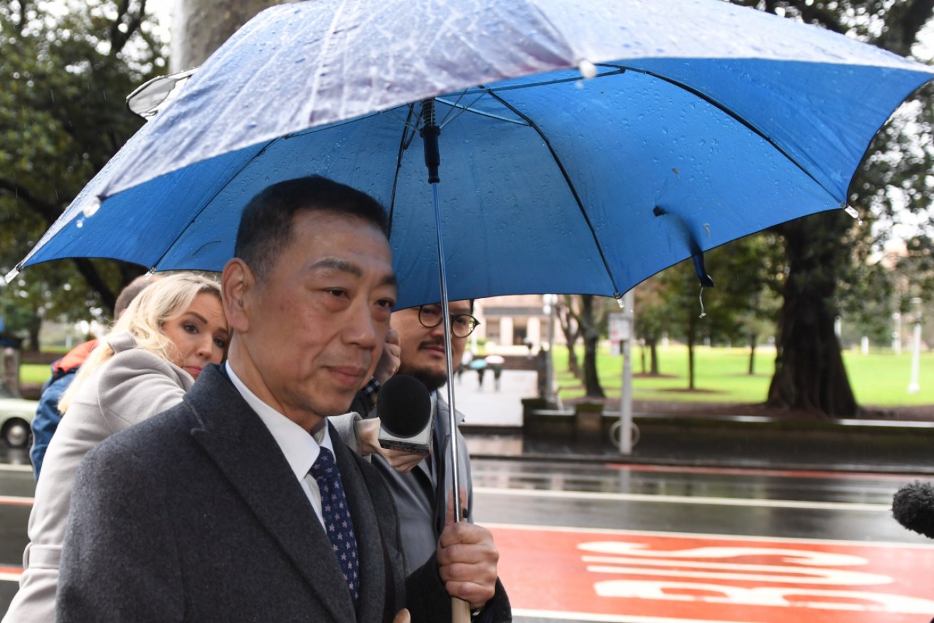 Ernest Wong arrives at the ICAC hearing.