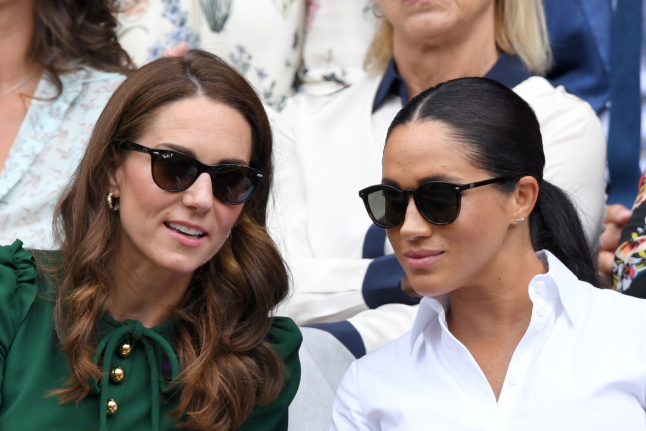 Kate Middleton and Meghan Markle at Wimbledon on July 13. 