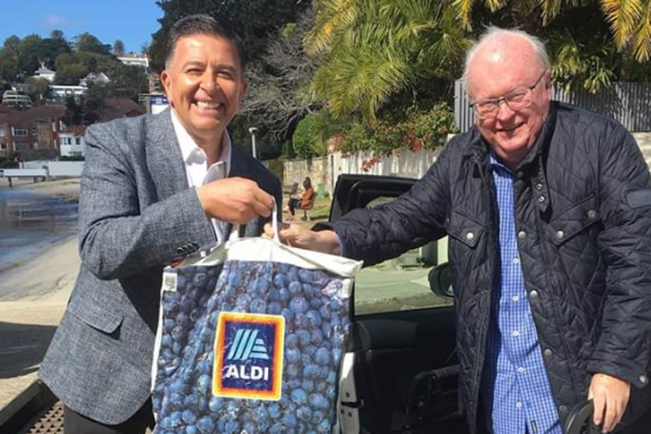Who said politicians don't have a sense of humour? Vince Sorrenti with Graham Richardson.  