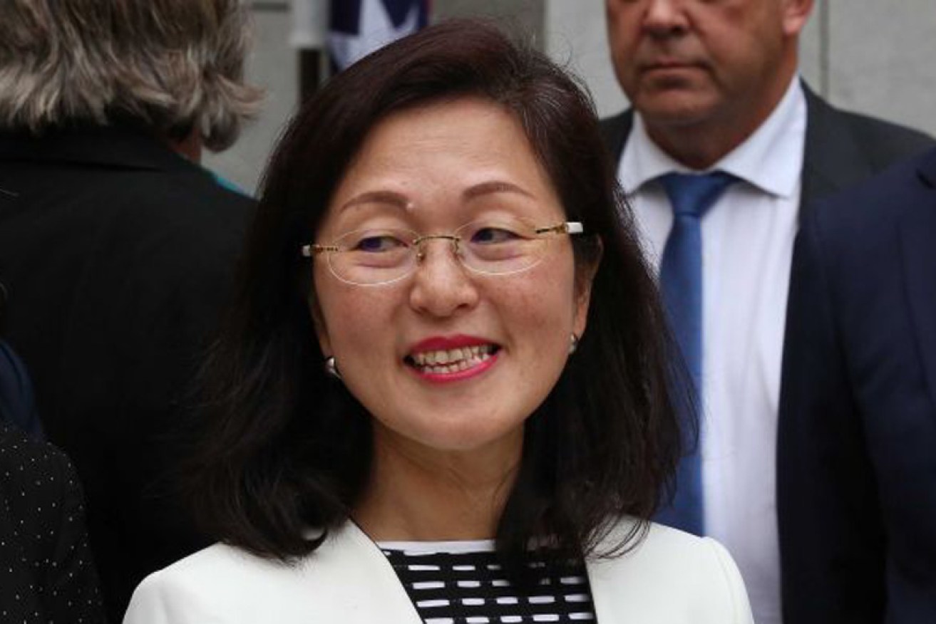 Gladys Liu smiles as she's surrounded by other newly elected politicians PHOTO: Gladys Liu had a reputation for her fundraising abilities prior to entering the Federal Parliament. 