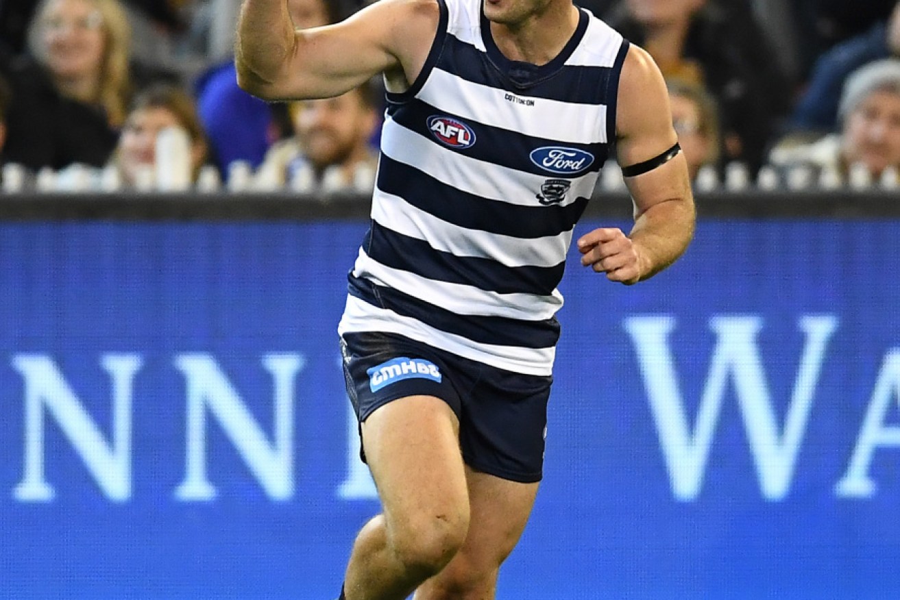 Tom Hawkins is rearing to go for the grand final.