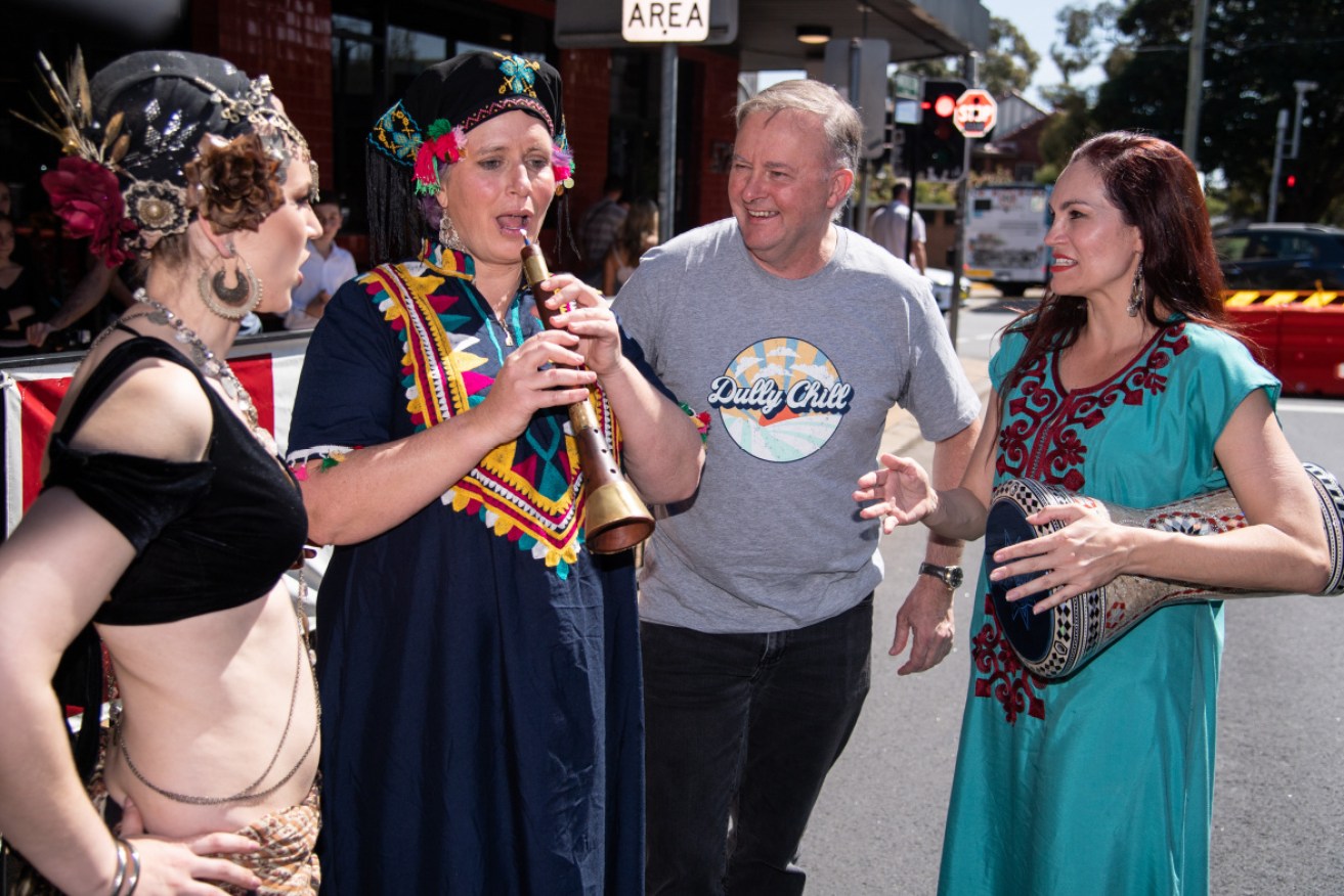 Anthony Albanese at a Sydney community fair on Sunday when he made the announcement.