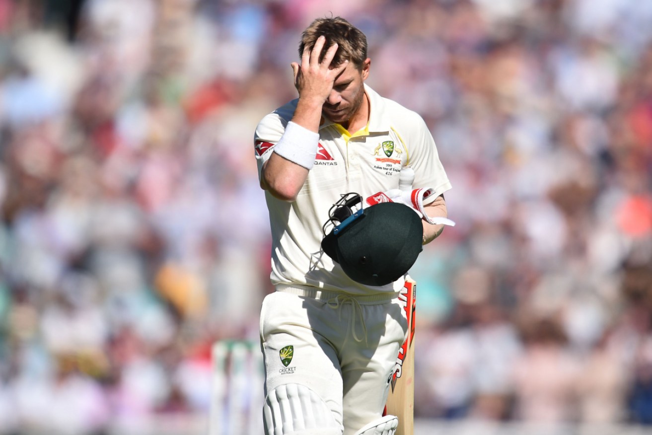 David Warner trudges off The Oval after his final failure in the Ashes series. 