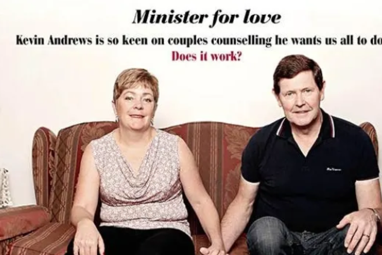 Kevin and Margaret Andrews as they appeared in <i>The Australian</i>.