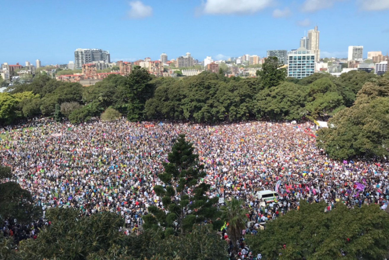 More than 50,000 people attended the #ClimateStrike in Sydney.