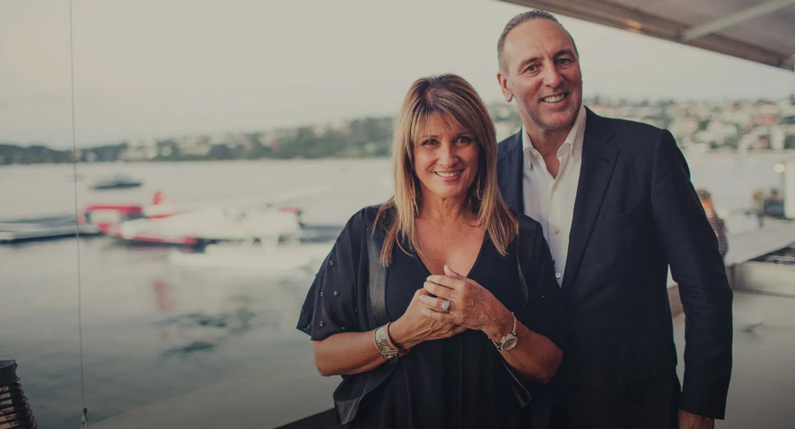 Brian Houston with his wife Bobbie.