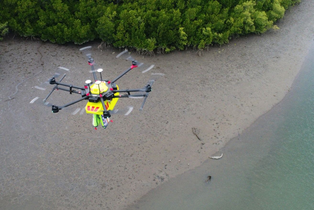 AI-equipped drones can alert lifesavers to the presence of crocs and other threats.  