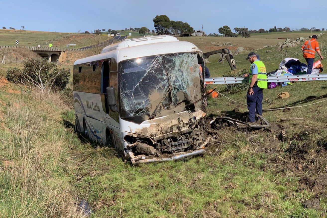 Paramedics are on the scene of a church bus crash in southern NSW.