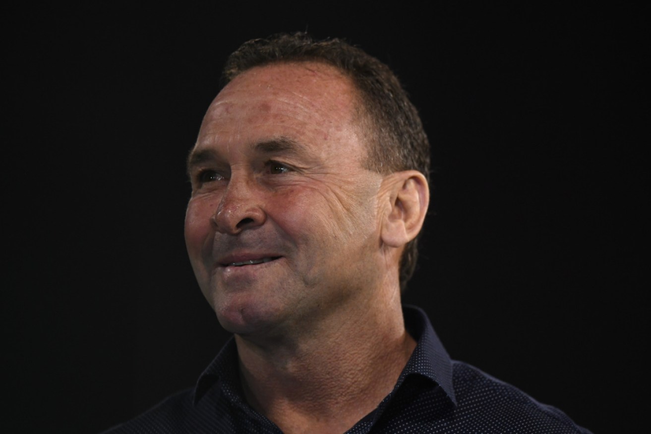 Canberra hero: Ricky Stuart was all smiles after winning through to the NRL grand final