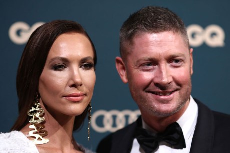 Michael Clarke and wife Kyly shape up for $40 million divorce