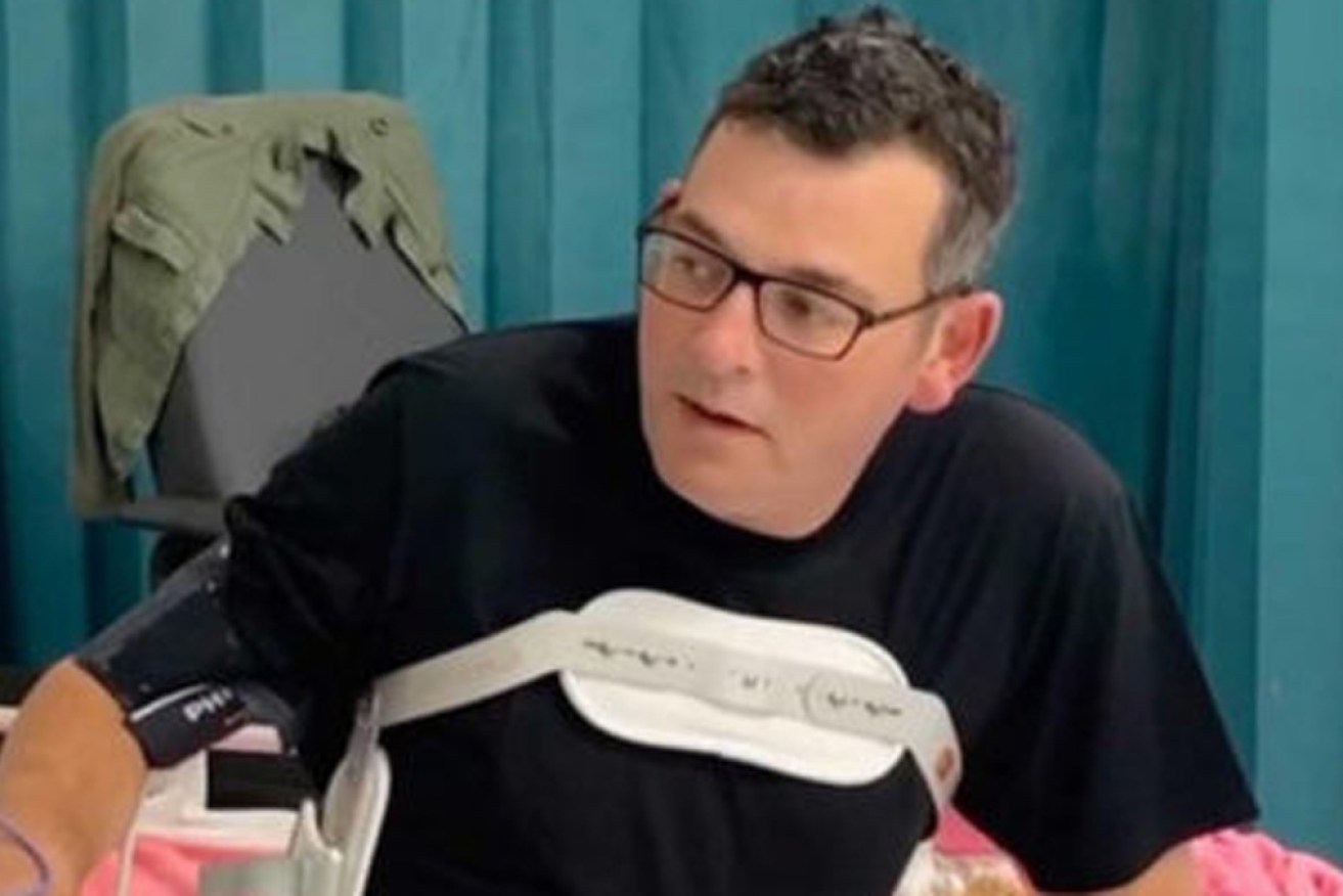 Daniel Andrews faces discomort and pain adjusting to life without his back brace. 