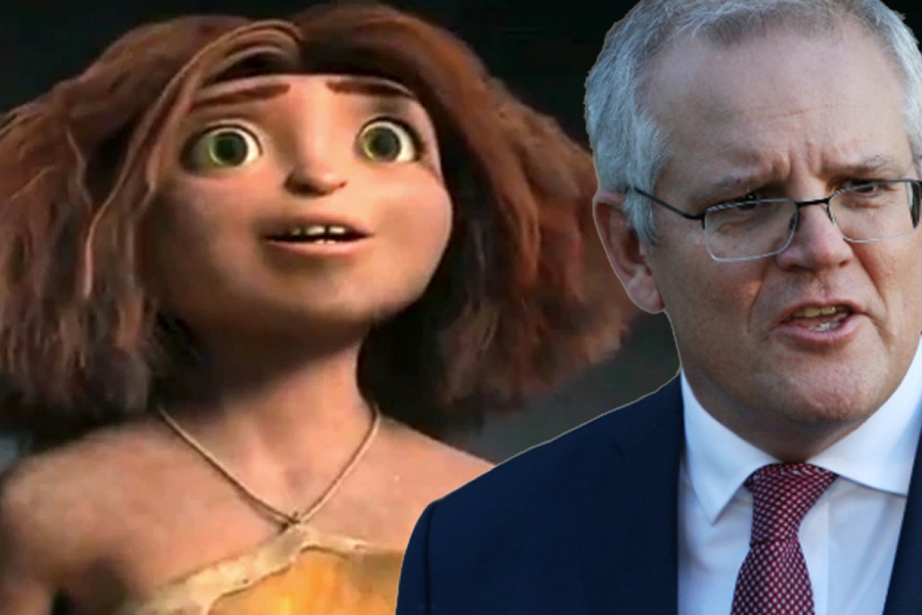Scott Morrison pointed to 'The Croods' to explain his reopening plan