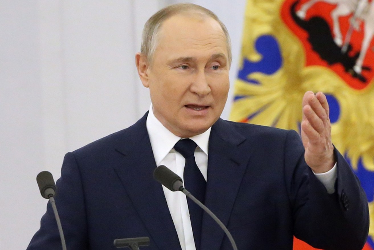 Russian President Vladimir Putin has challenged the West over the ongoing conflict in Ukraine. 