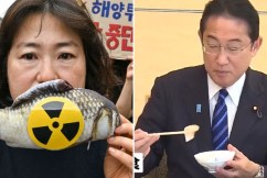 Japan PM eats Fukushima seafood to quell fears
