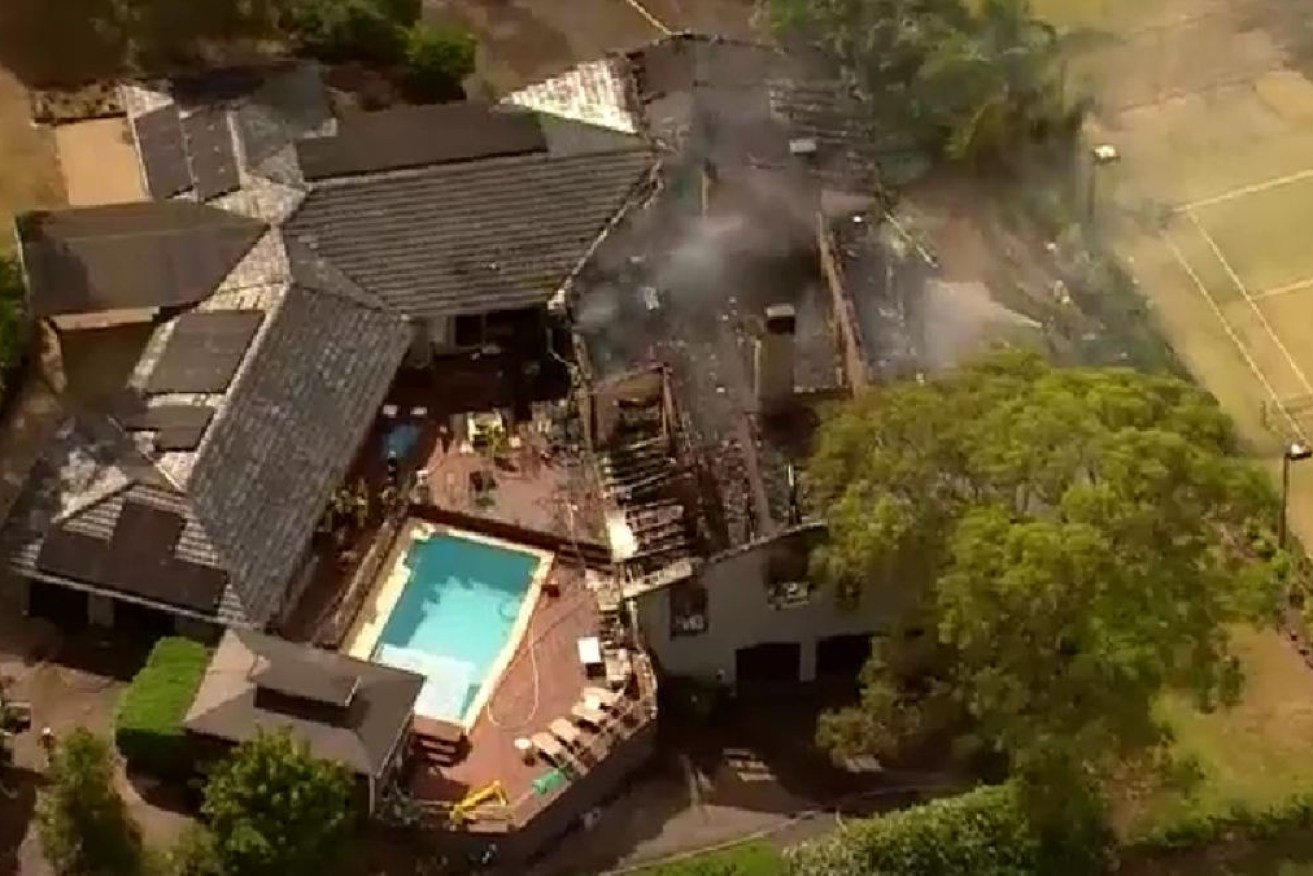 The Airbnb property north-west of Sydney was gutted by fire.