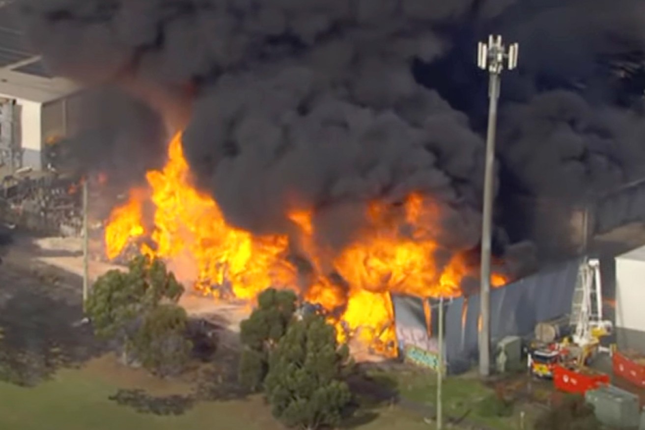 Firefighters say it will take days to put out this blaze at a chemical factory in Melbourne's west.