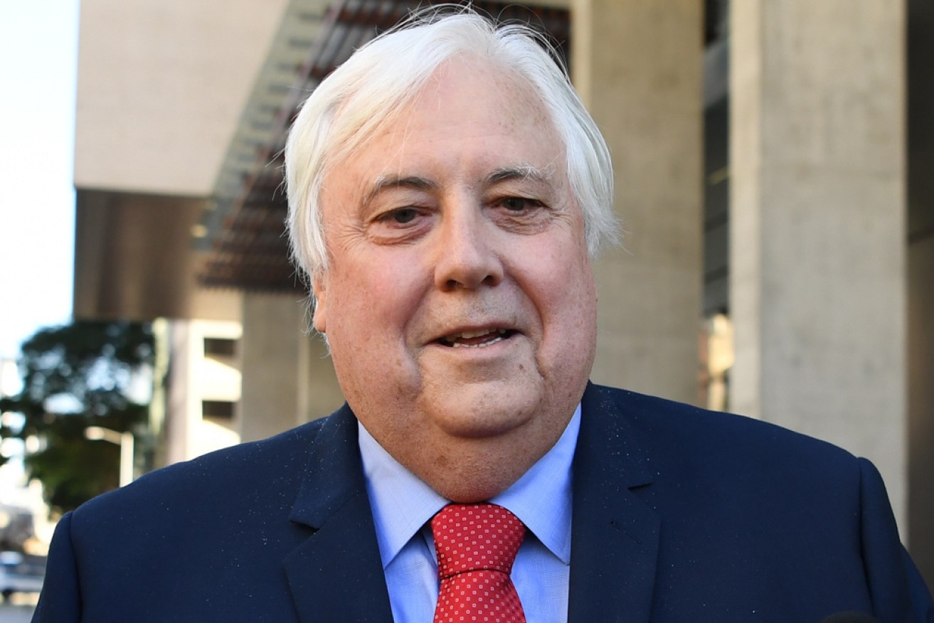 Mr Palmer is claiming up to $30 billion in damages from the WA government over a mining dispute.
